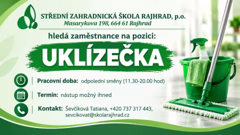 uklízečka - SZŠ Rajhrad